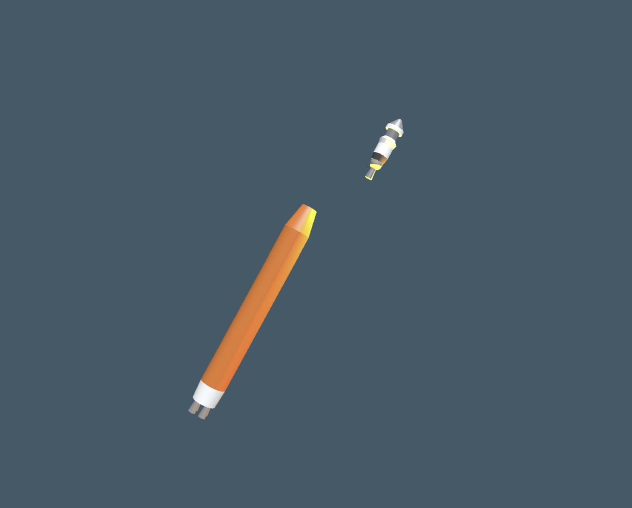 core stage separates from upper stage.